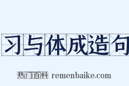 习与体成造句是什么意思的图片